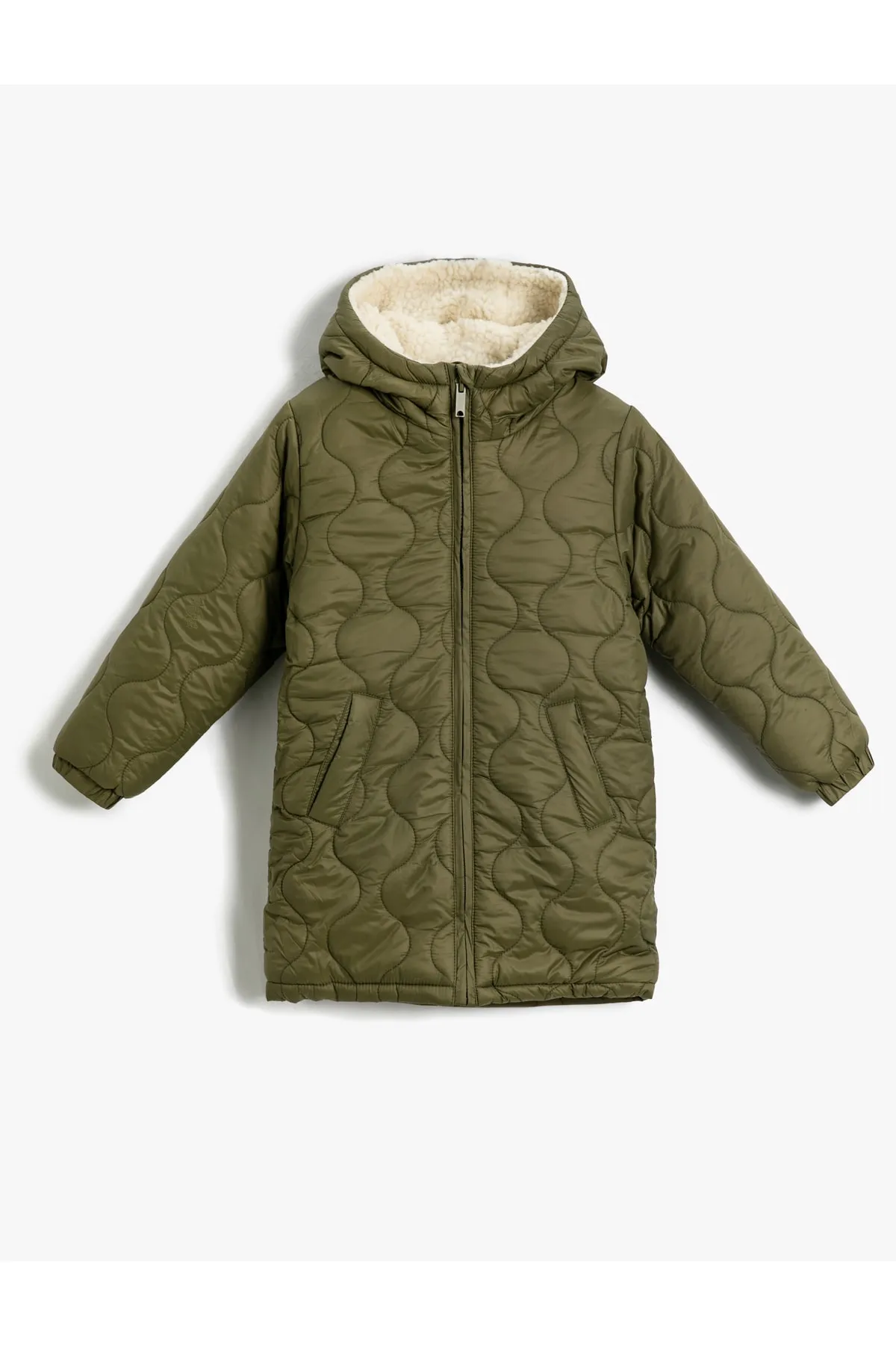 Koton  Lange Pufferjacke mit Plüschfutter