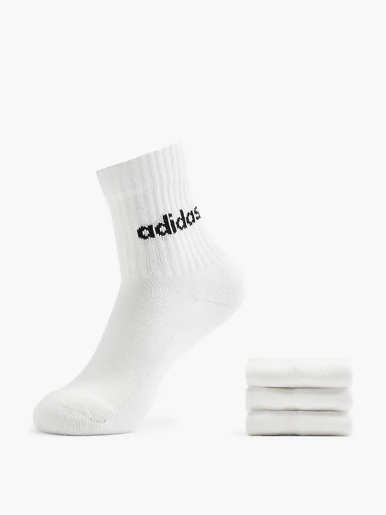 adidas Essentials Linear 3er Pack Crew Socken
