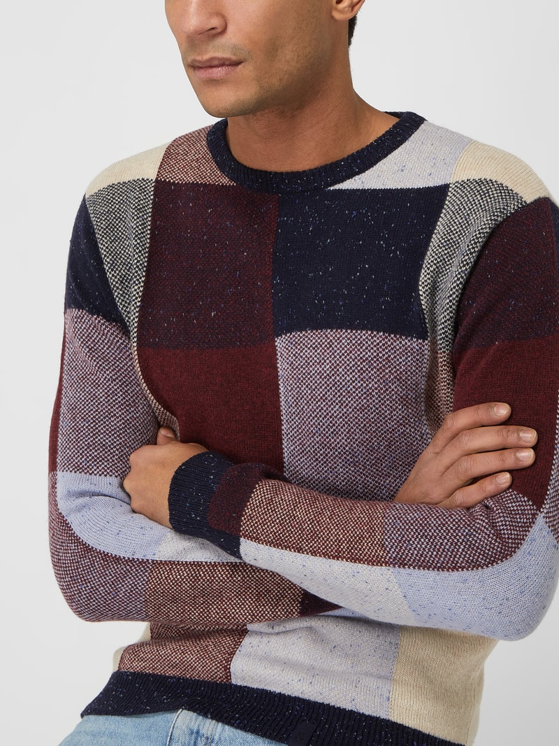 Pullover aus Wollmischung in bordeaux rot
