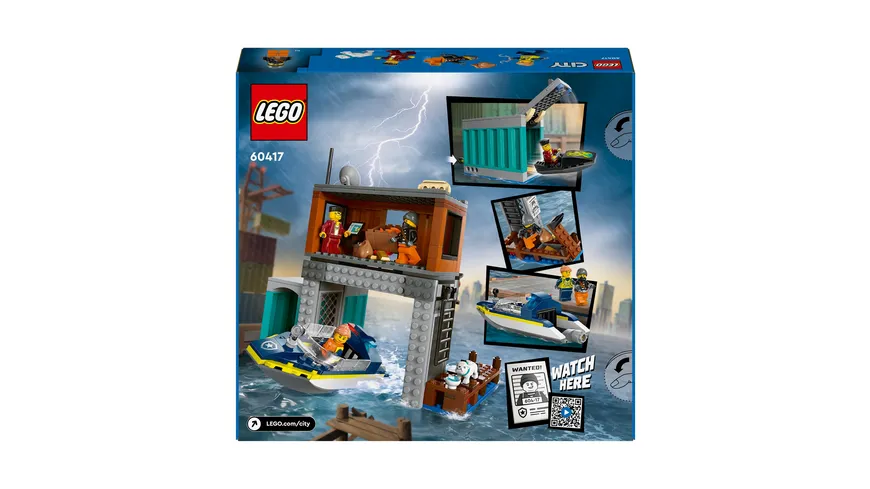 LEGO City 60417 Polizeischnellboot und Ganovenversteck