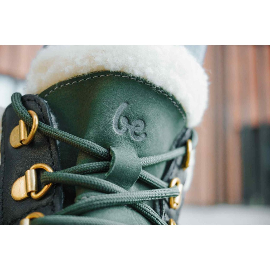 Be Lenka Olivia Black & Dark Green grüne Winterbarfußschuhe
