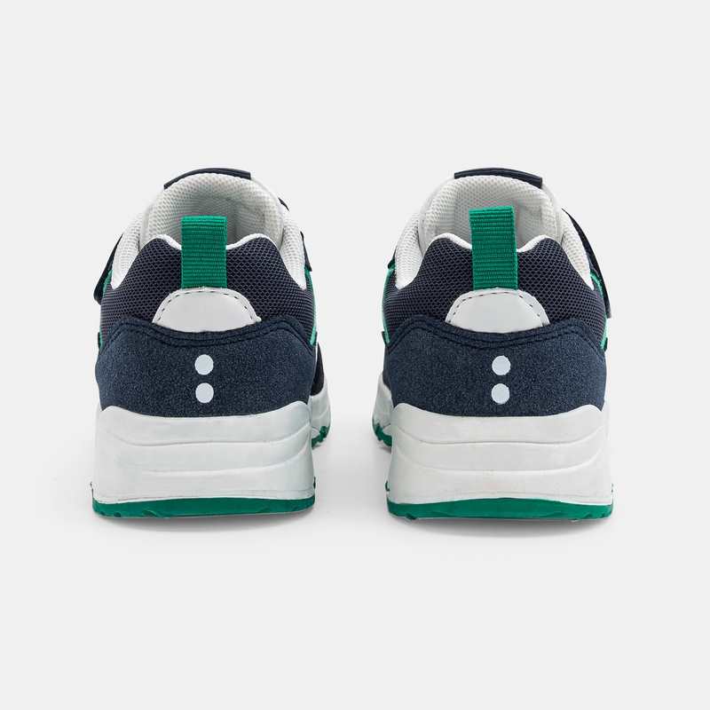 Running dadshoes lacets et scratch blanc garçon