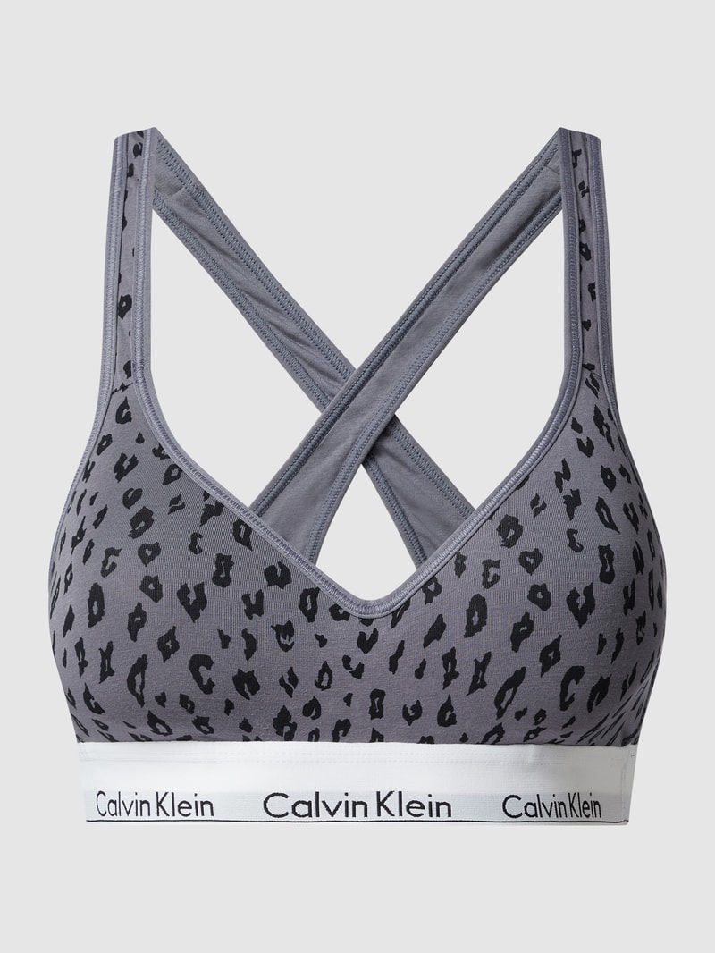 Bralette mit wattierten Cups in mittelgrau