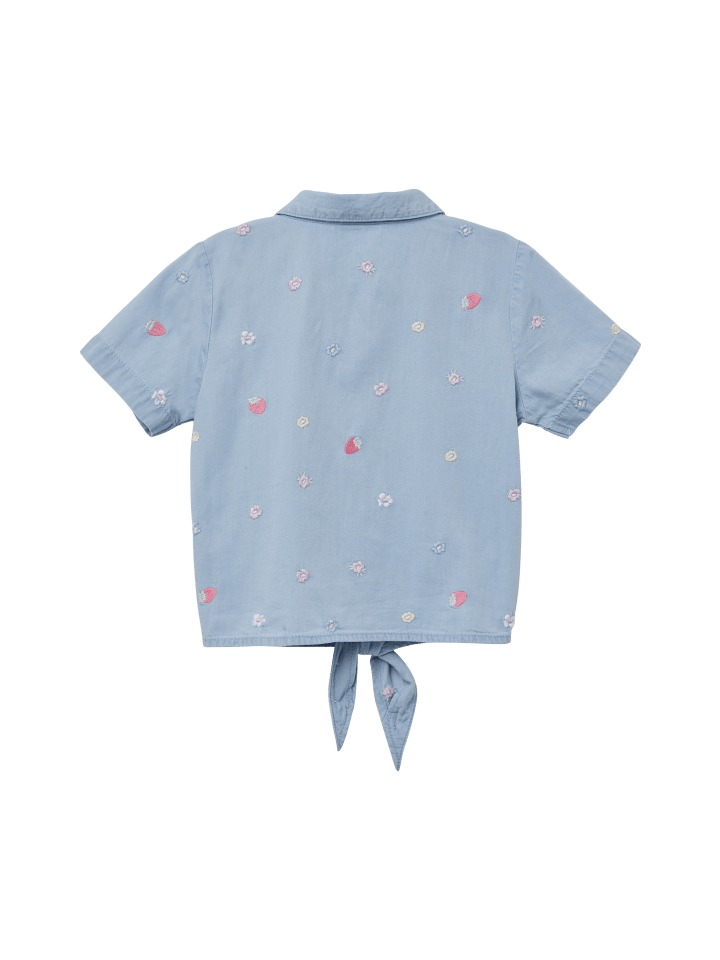 s.Oliver Bluse kurzarm in Blau günstig kaufen