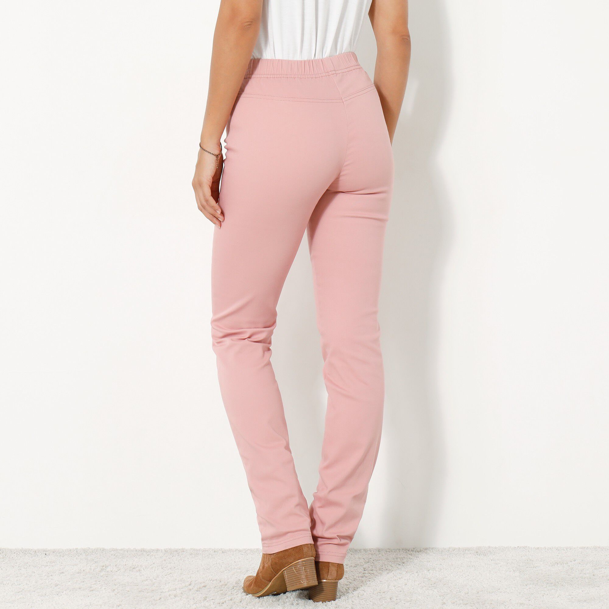 Pantalon sculptant effet ventre plat taille élastiquée