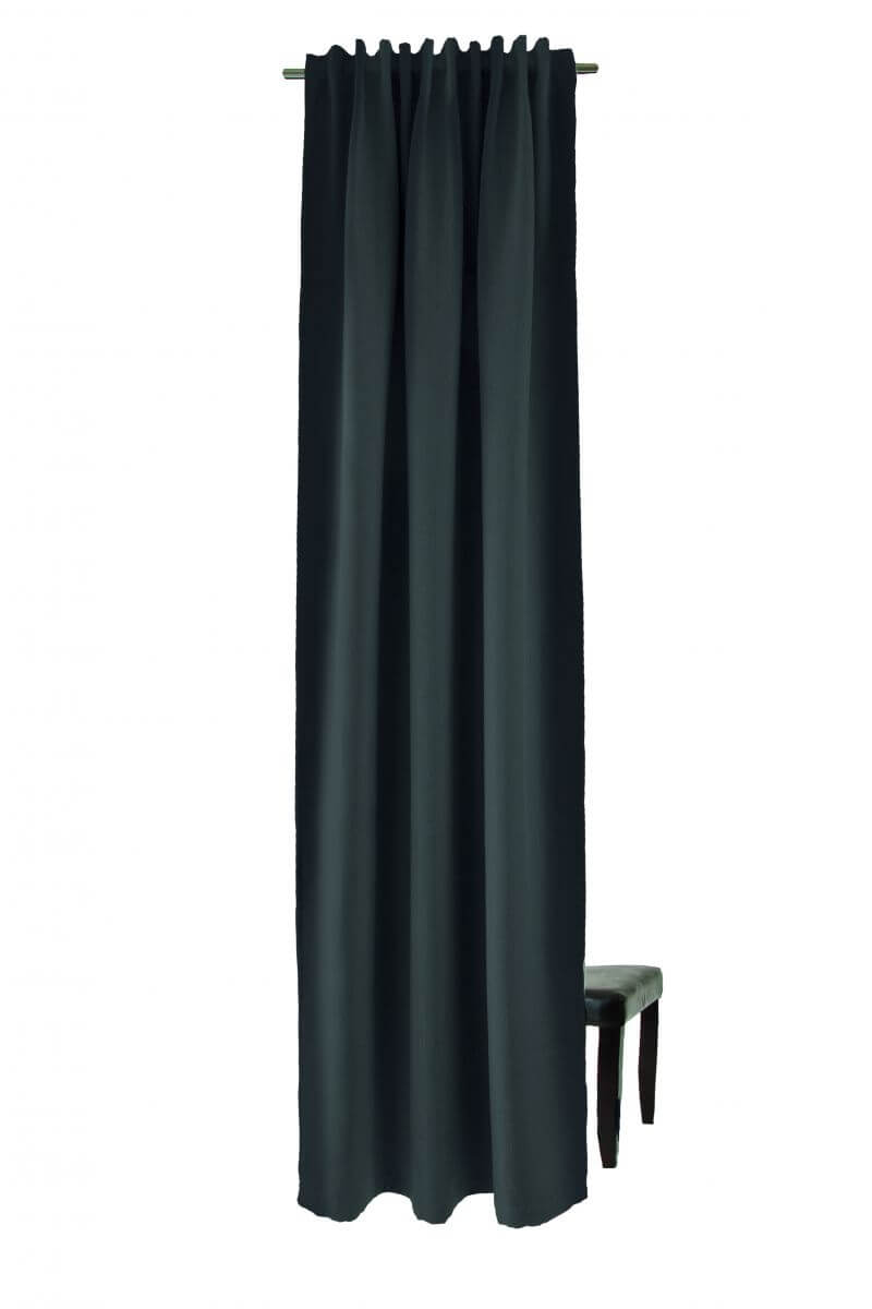Indes Fuggerhaus Verdunkler Galdin verdeckte Schlaufen Anthrazit 140 x 245 cm