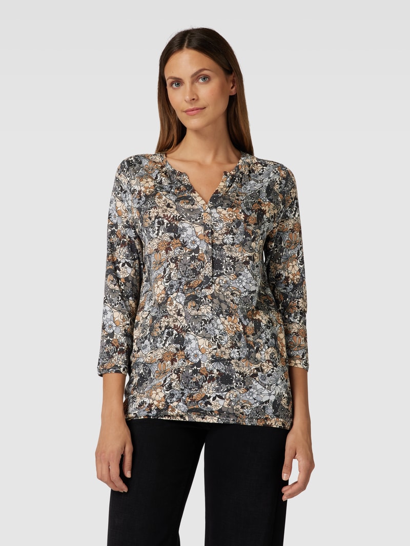 Longsleeve mit 3/4-Arm Modell 'FELICITY' in schwarz