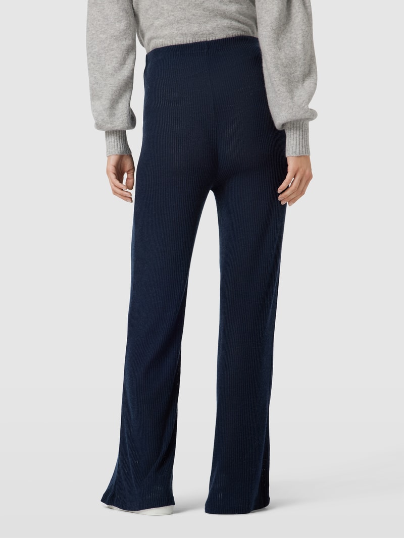 Umstands-Stoffhose in Ripp-Optik in marineblau