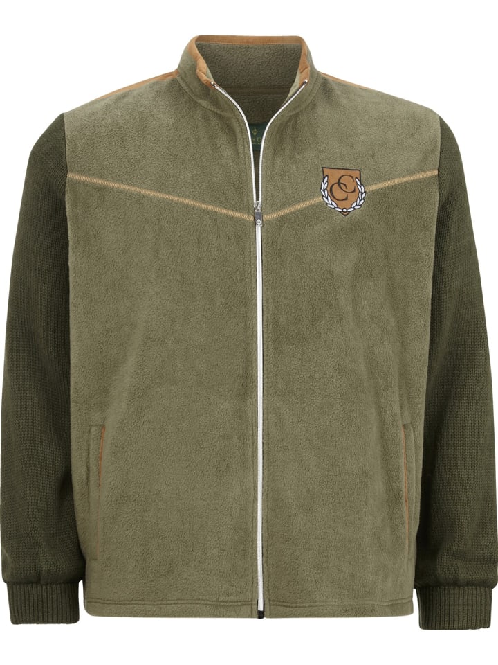 Charles Colby Outdoor Strickjacke DUKE DEREN in oliv günstig kaufen