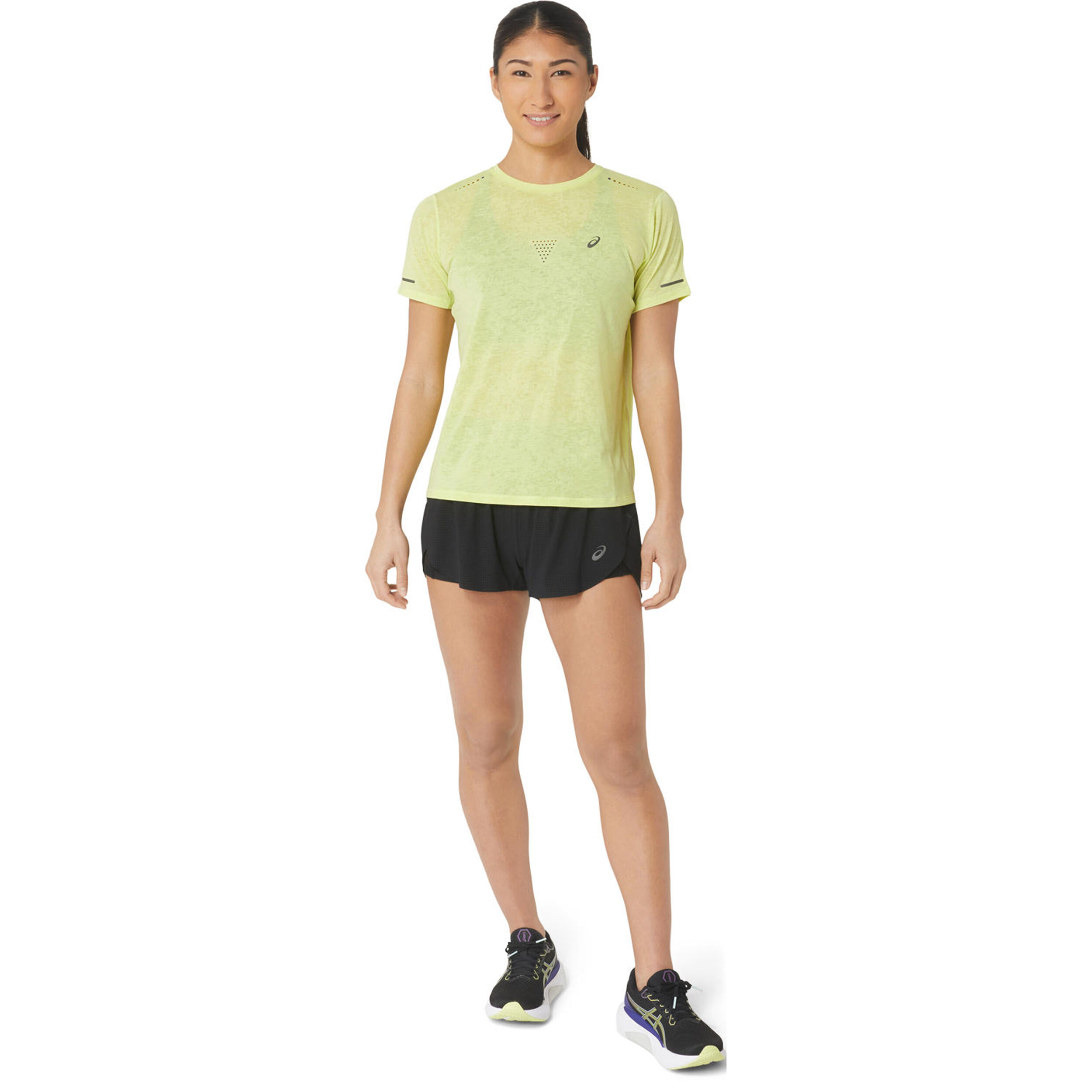Metarun Split Laufshorts Damen - Schwarz