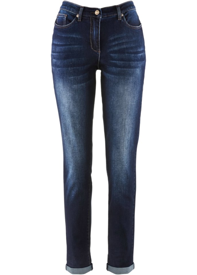 Stretch-Boyfriend-Jeans mit Bequembund