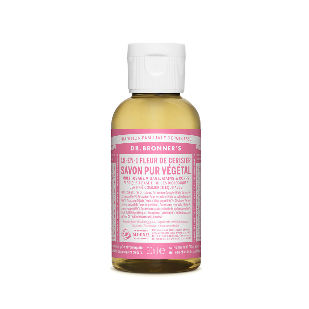 Dr Bronner's Dr Bronner's - Savon liquide Fleur de Cerisier - 60ml Savon liquide