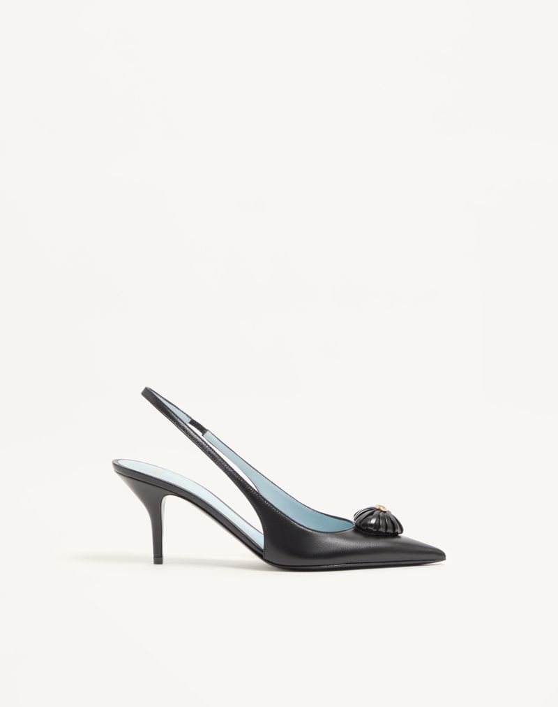 Coeur Royal Slingback Décolleté em pele de cabra 75 mm