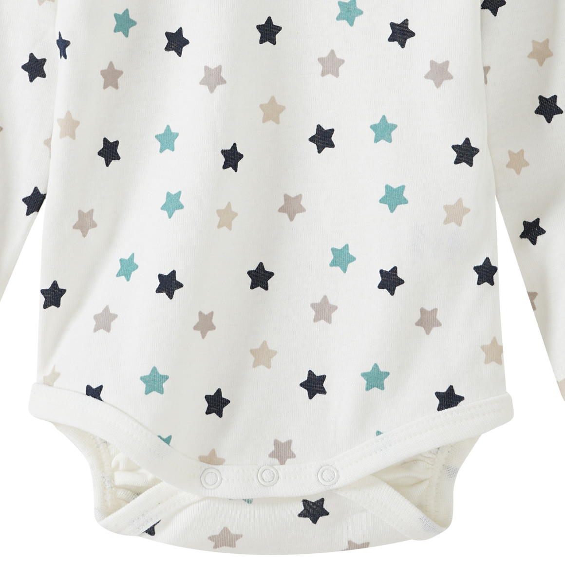 Baby Langarmbody mit Stern-Allover