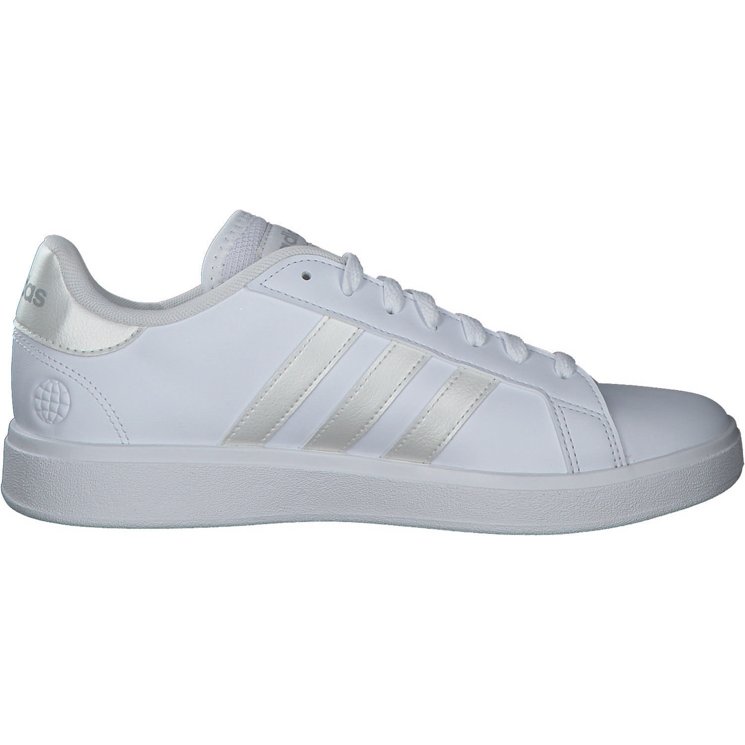 Adidas Core Grand Court Base 2 W, Sneakers Low, Damen, weiß / silber