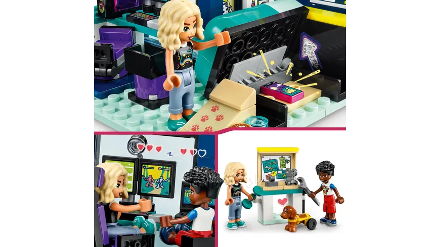 LEGO Friends 41755 Novas Zimmer Mini-Puppen Schlafzimmer Spielzeug