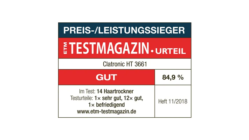 CLATRONIC Haartrockner 2200W Ionic HT3661
