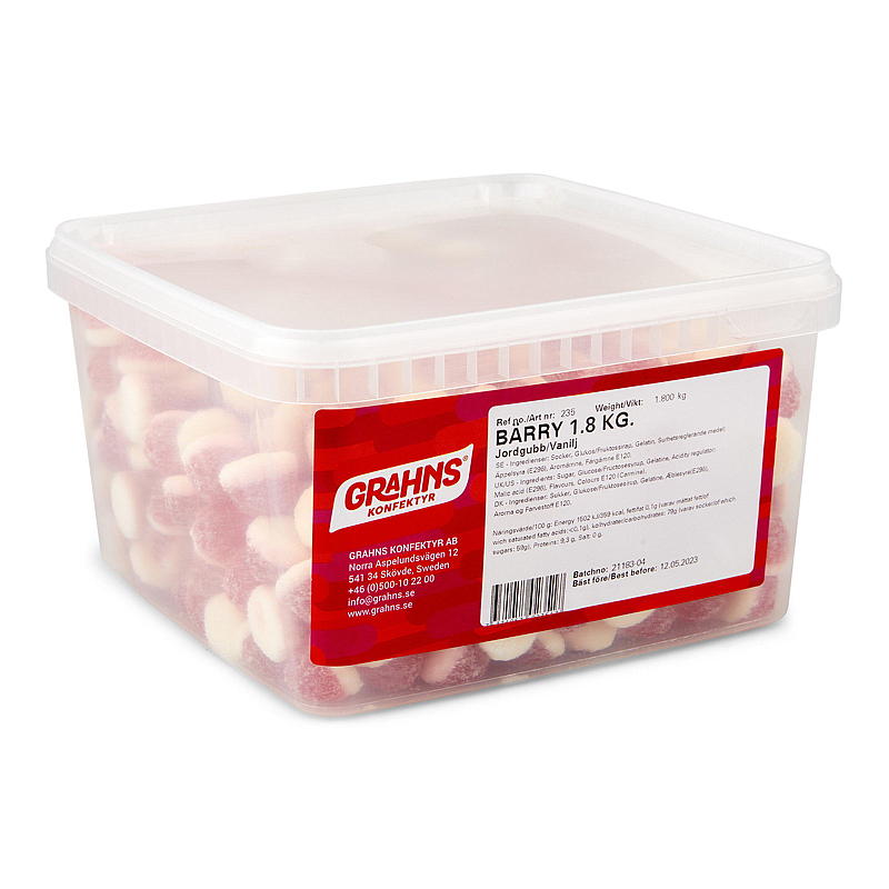 KnallGodt Skum gele Jordbær/vanilje 1,8 kg
