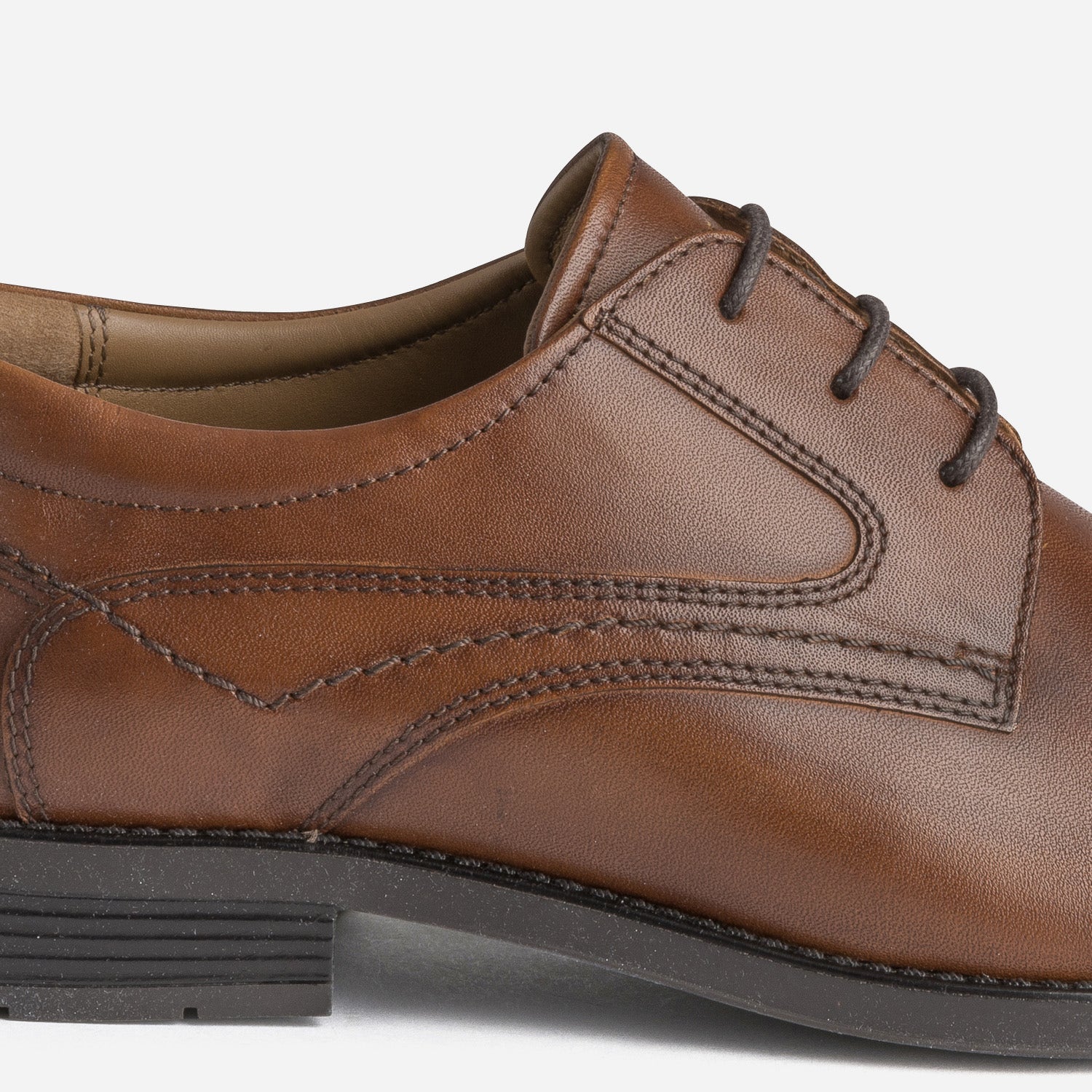 Derby marron en cuir