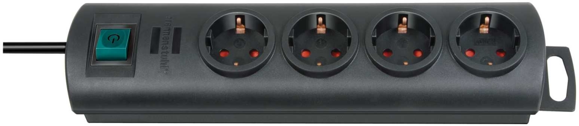 Brennenstuhl 1153300124 Primera-Line maitinimo laidas, 4 kontaktų, juodas, 1,5 m, H05VV-F 3G1,5