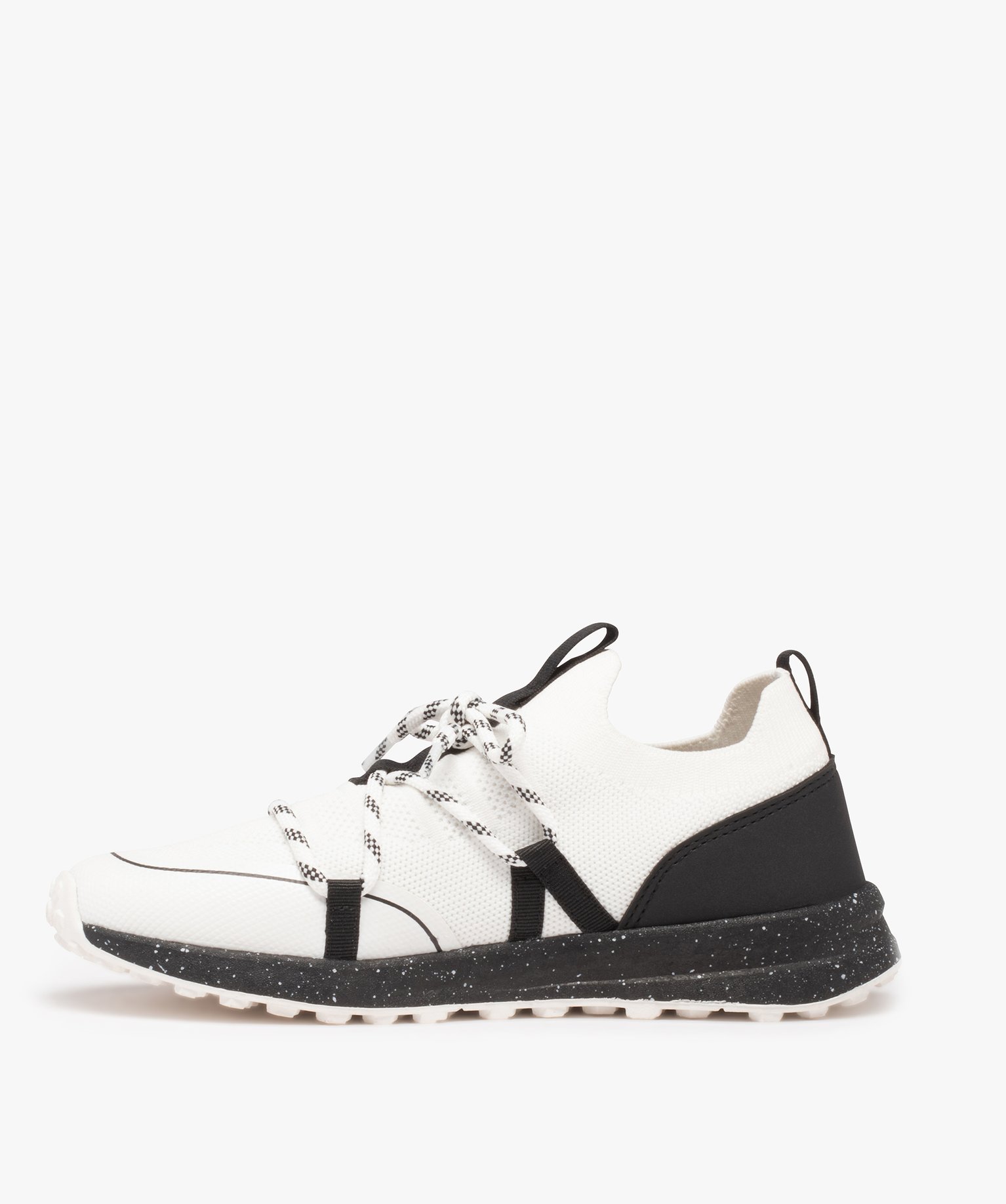 Baskets Garçon bicolores en maille chaussette noir | GEMO
