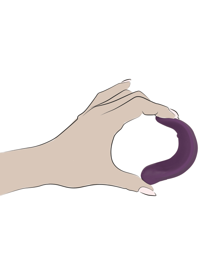 Sweet Smile Auflegevibrator Panty Vibrator in lila günstig kaufen 11,5 cm