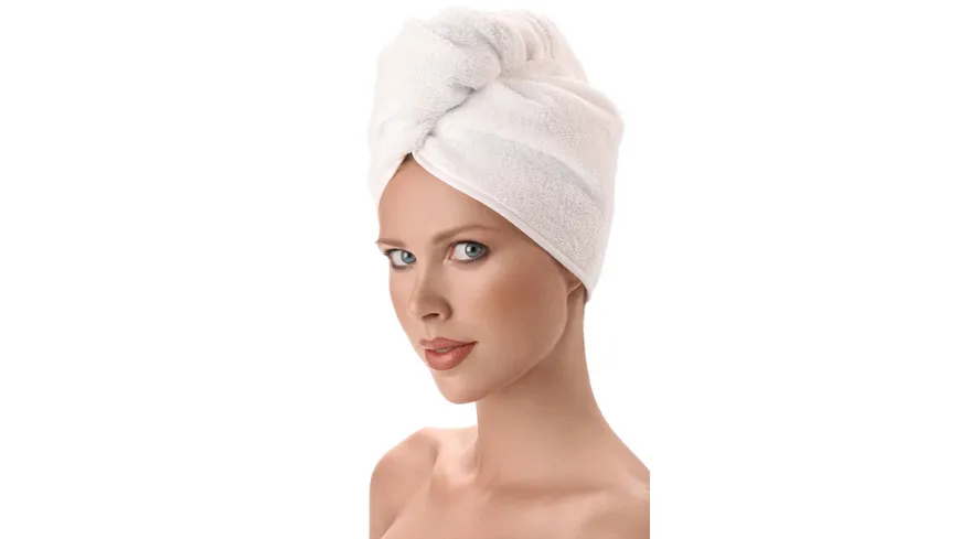 Haarturban aus Baumwolle weiß