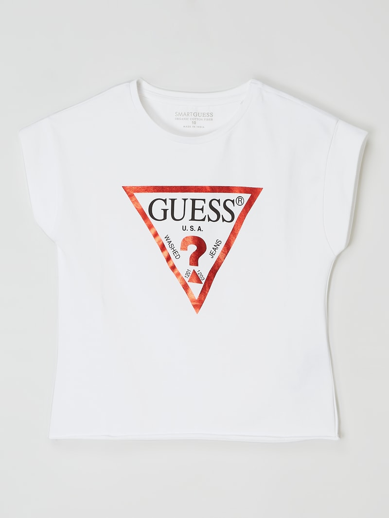 T-Shirt mit Logo in weiß