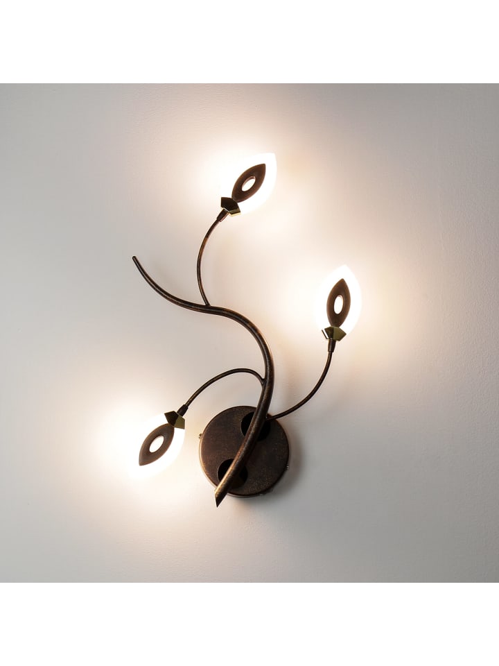 Licht-Erlebnisse Wandlampe EEK F in Rostbraun Gold günstig kaufen onesize