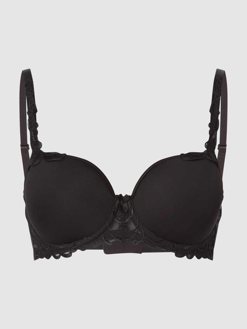BH mit Spitzenbesatz Modell 'Modern Finesse' in schwarz