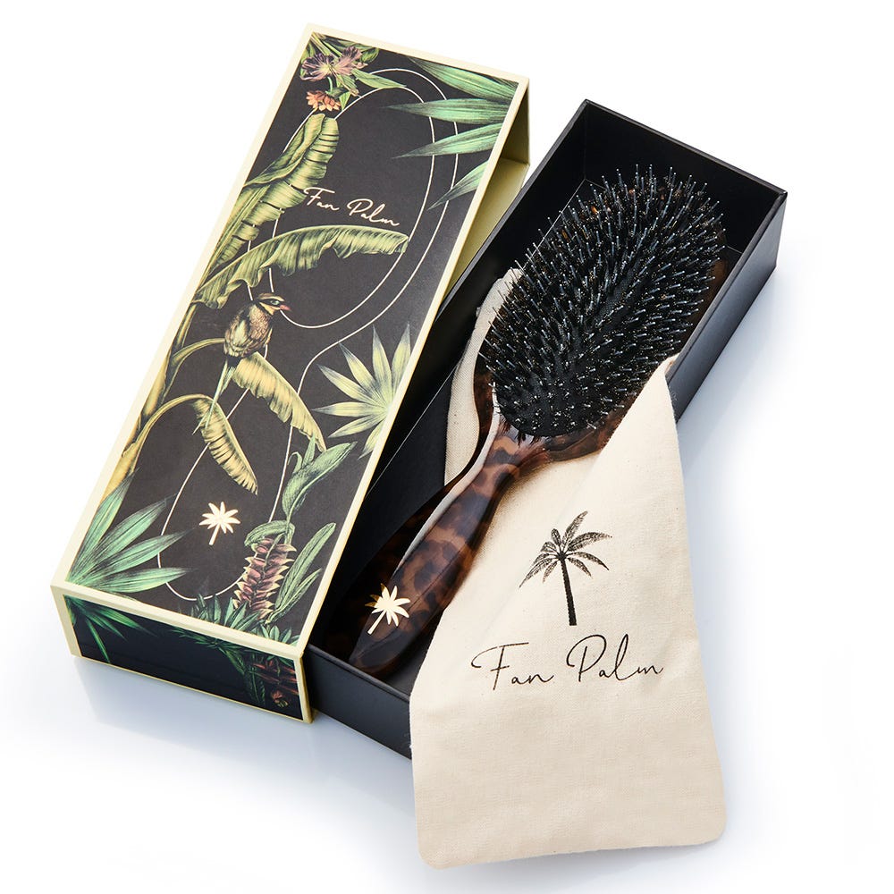 Fan Palm Boar- & Nylon Brush Turtle - Medium