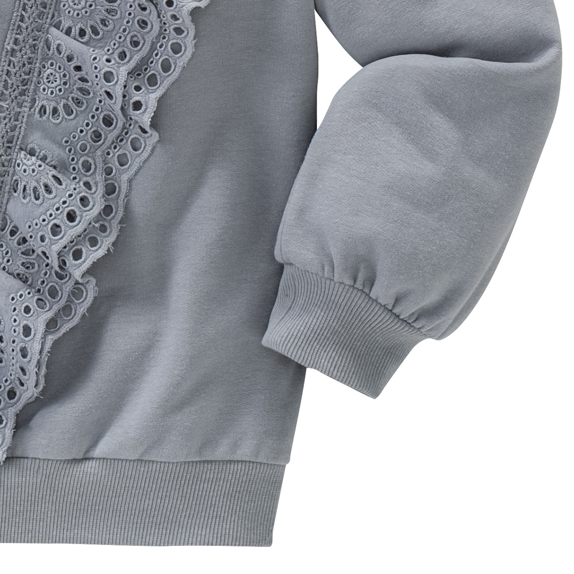 Mädchen Sweatshirt mit Rüschen