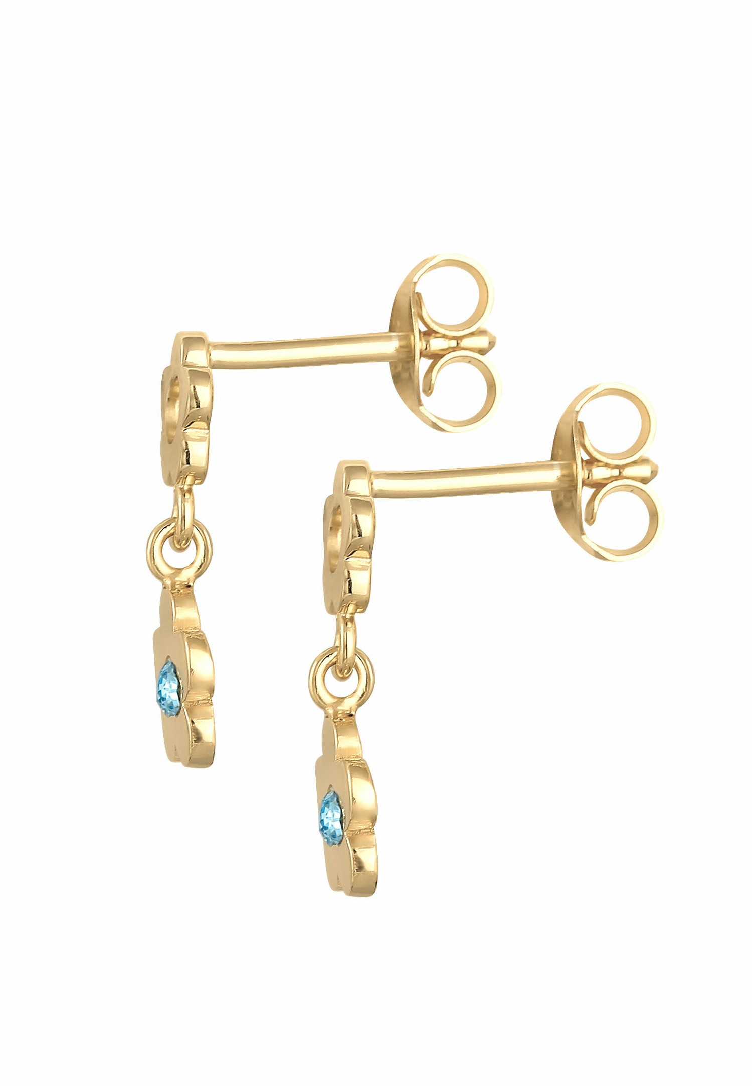 Orecchini a fiore per bambini Elli con cristallo in argento sterling 925