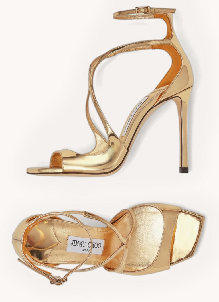 Sandale Jimmy Choo Asia 110 cu finisaj metalic