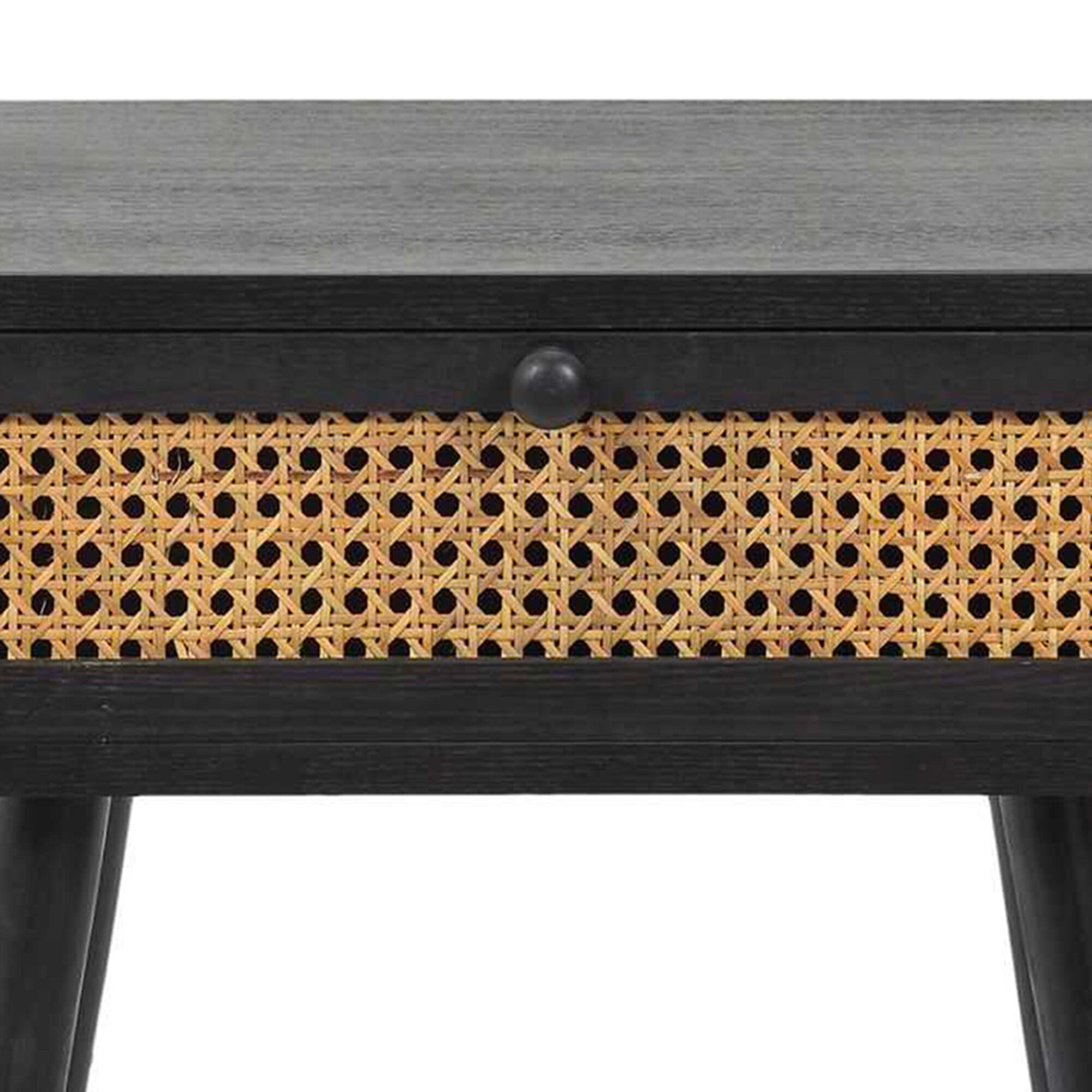 Table de chevet bois noir