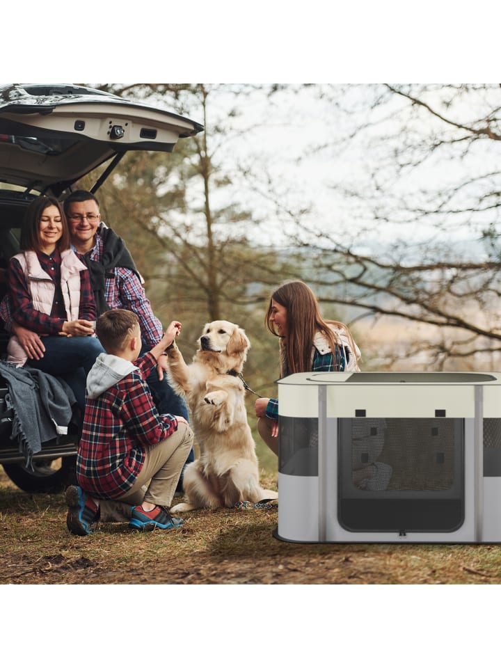 relaxdays Welpenauslauf in Mehrfarbig - (B)90 x (H)60 x (T)68 cm günstig kaufen onesize