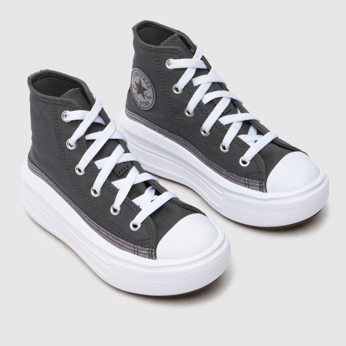 Converse svarta all star move hi glitter flickor juniorsneakers
