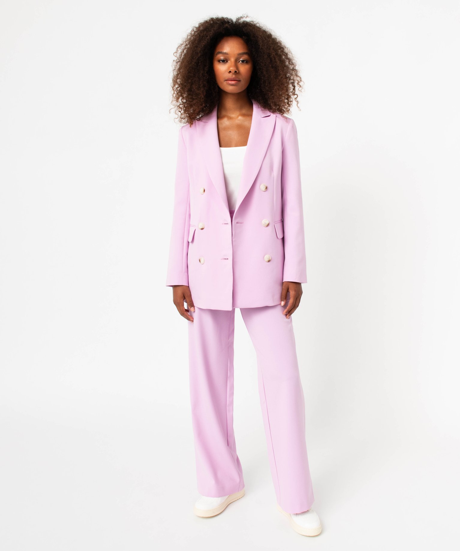 Blazer double boutonnage femme - Gémo x Melissaallbb violet clair | GEMO