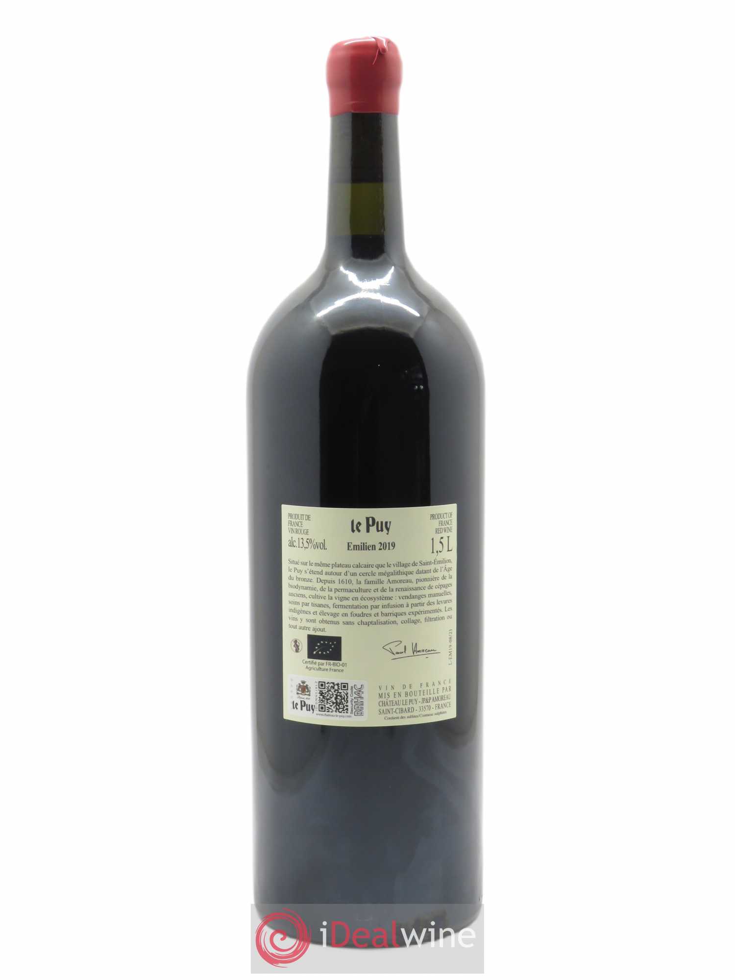 Le Puy - Cuvée Emilien  2019 - Lot de 1 Magnum