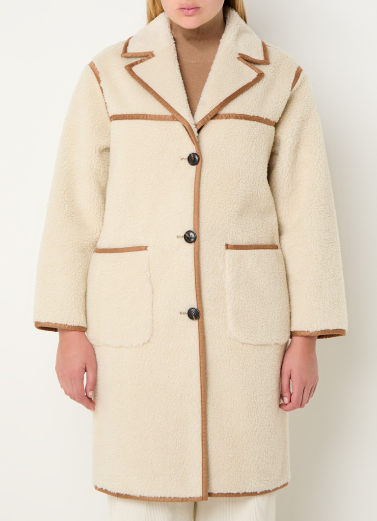 Gerard Darel Lysange teddy coat with patch pockets