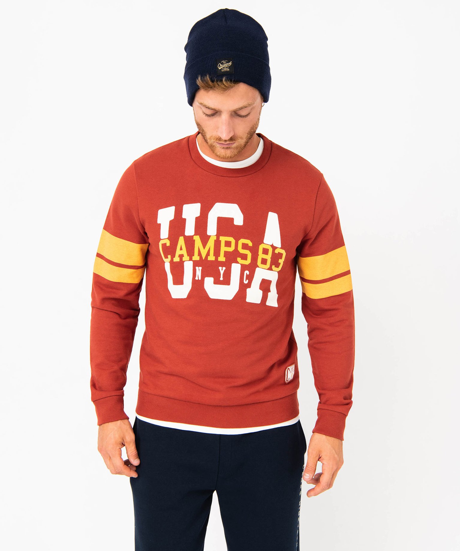 Sweat à col rond homme - Camps United rouge | GEMO