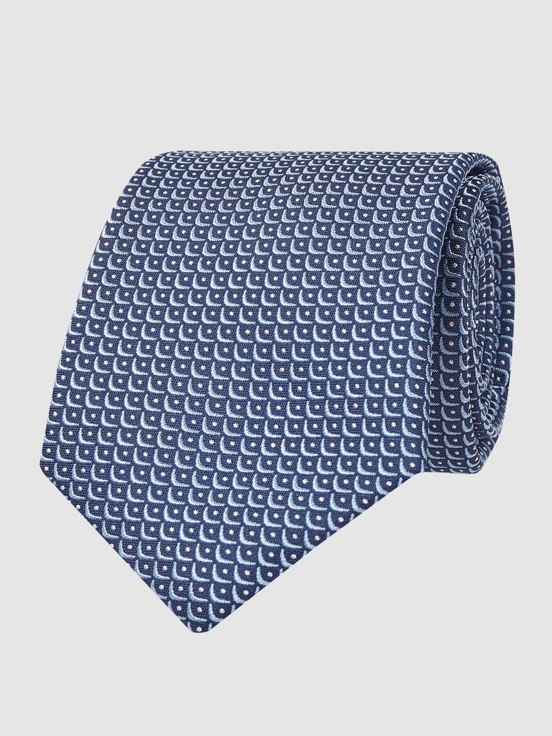 Krawatte aus reiner Seide (7 cm) in bleu