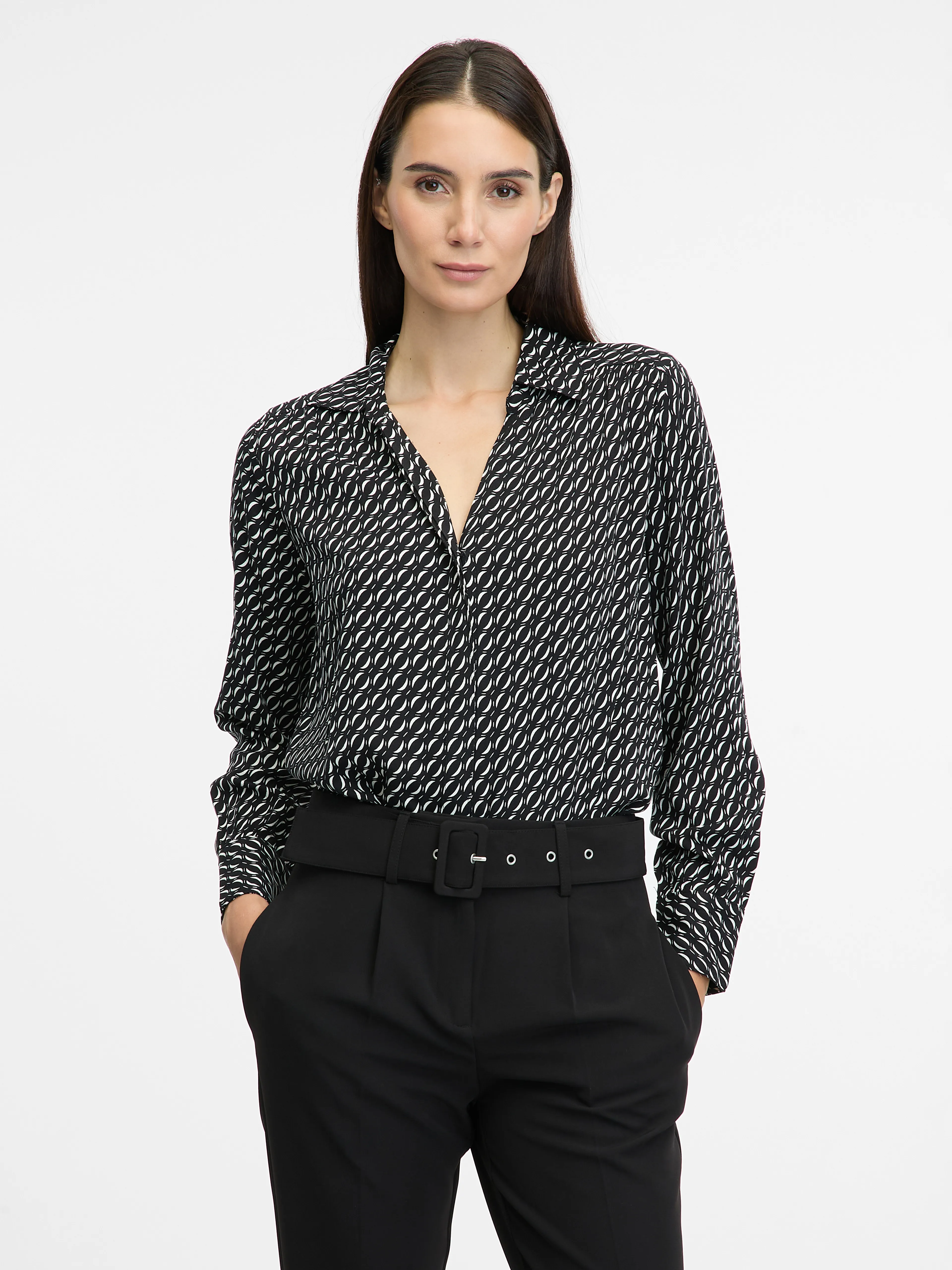 Dunkelgraue Damenbluse ORSAY