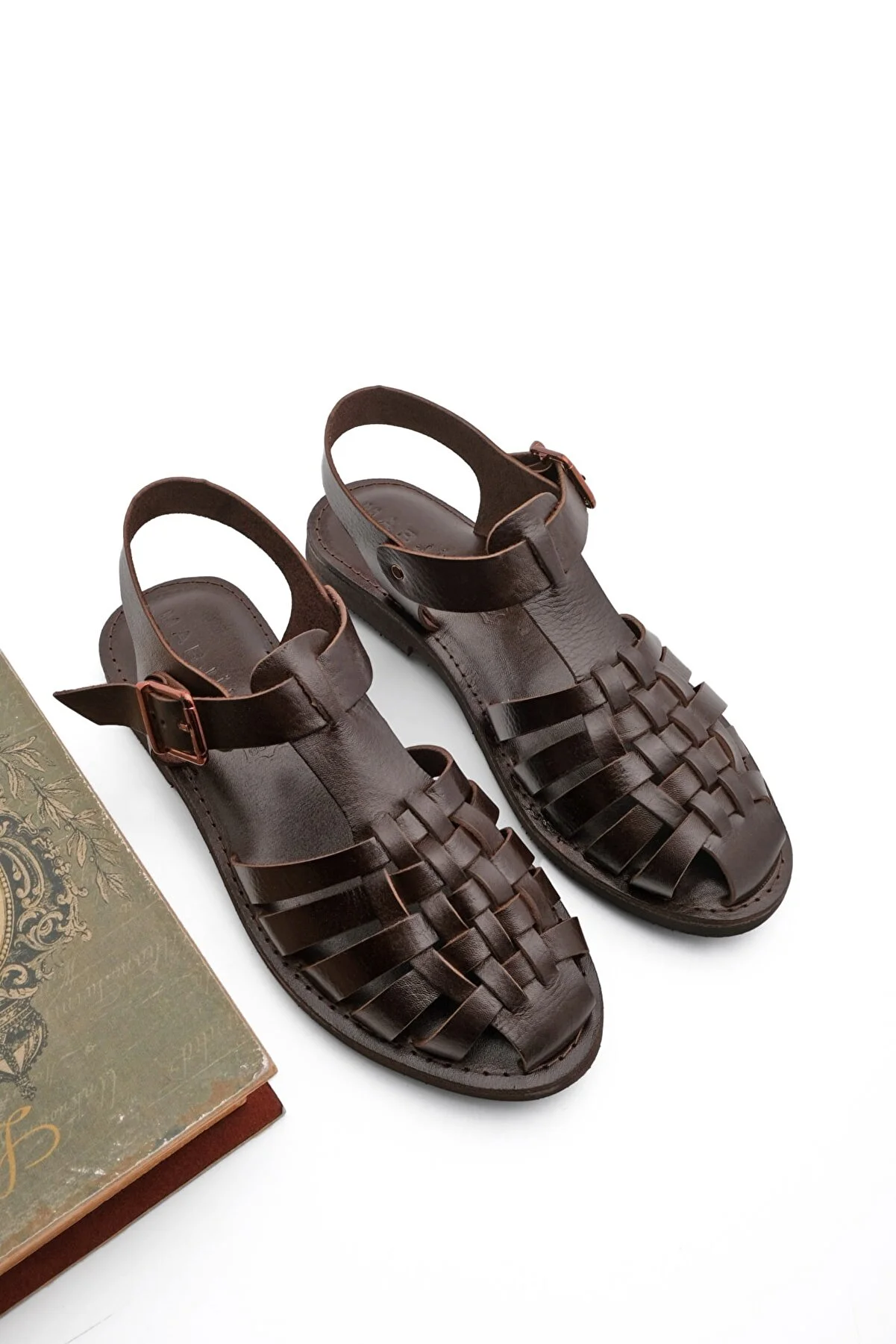 Marjin  Sandalette - Braun - Flacher Absatz