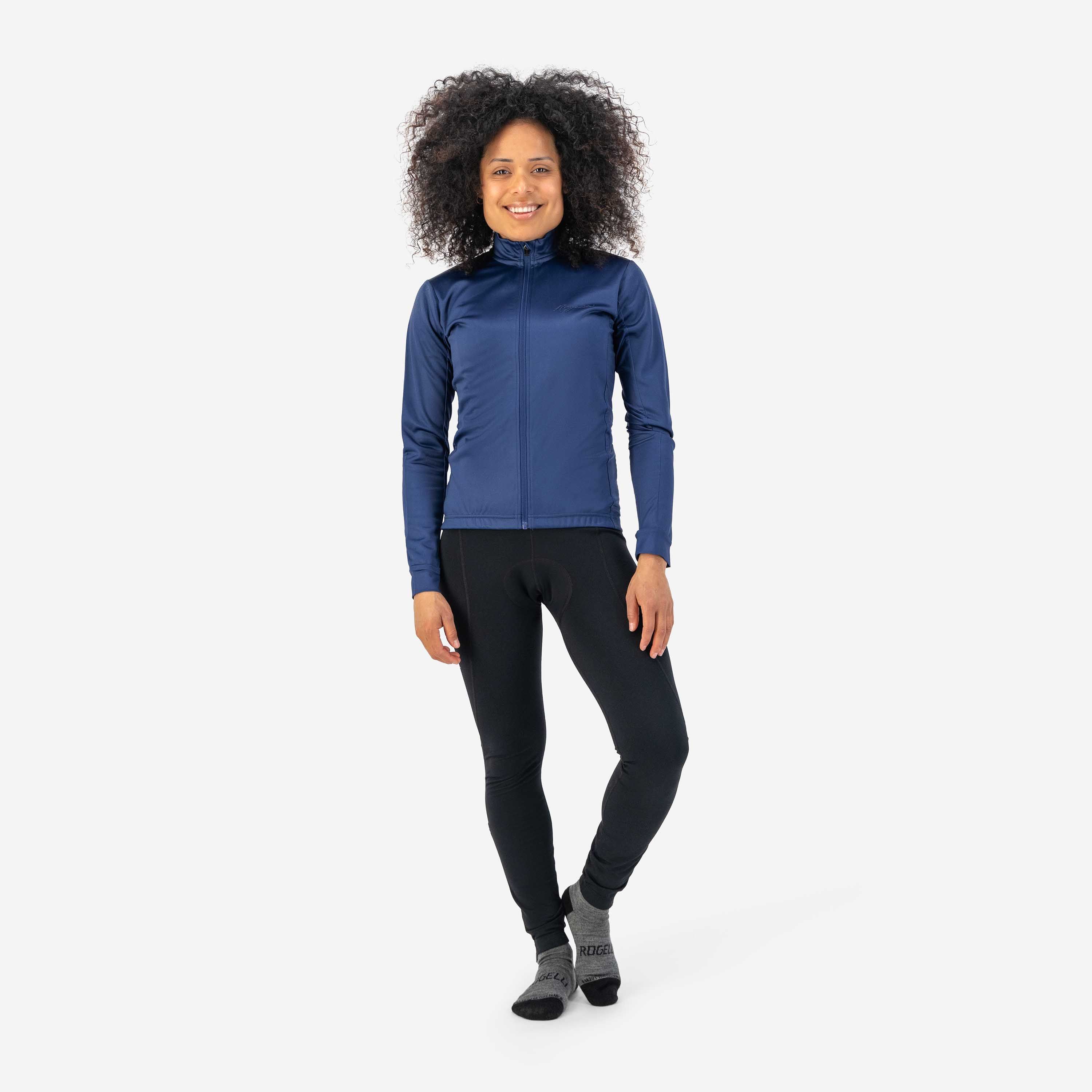 Rogelli Core Navy Damen Langarm-Radtrikot