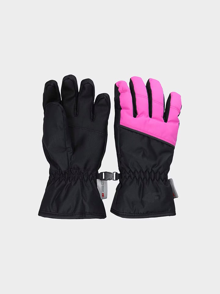 4F Ski-/ Snowboardhandschuhe in Schwarz/ Pink günstig kaufen L