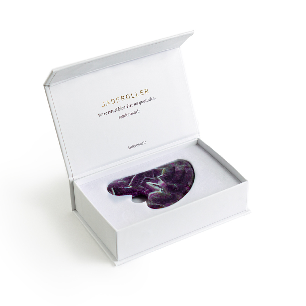 Jade Roller Le Gua Sha Améthyste Pierre de massage