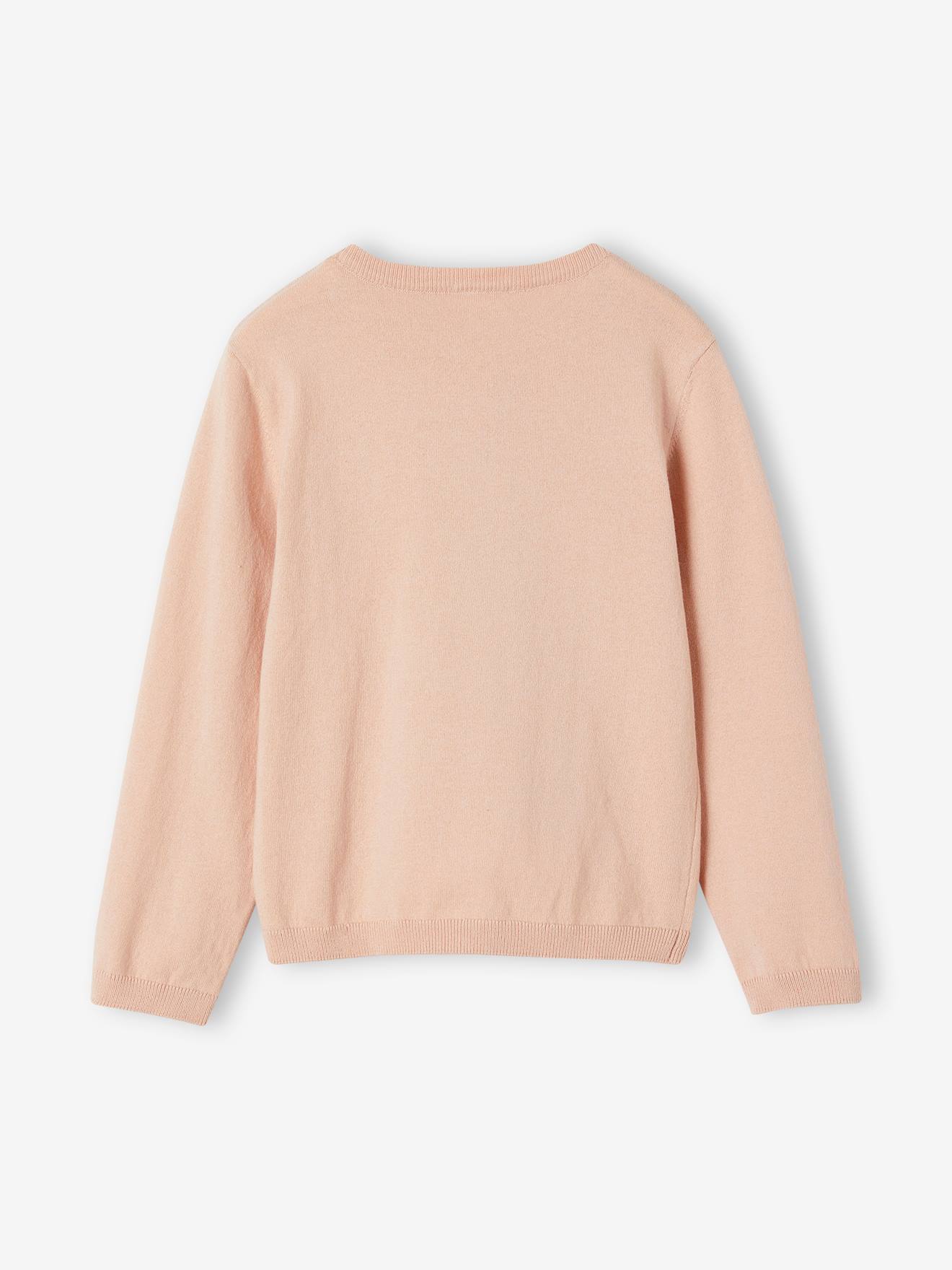 Vertbaudet Mädchen Strickjacke BASICS Oeko-Tex - mandelgrün