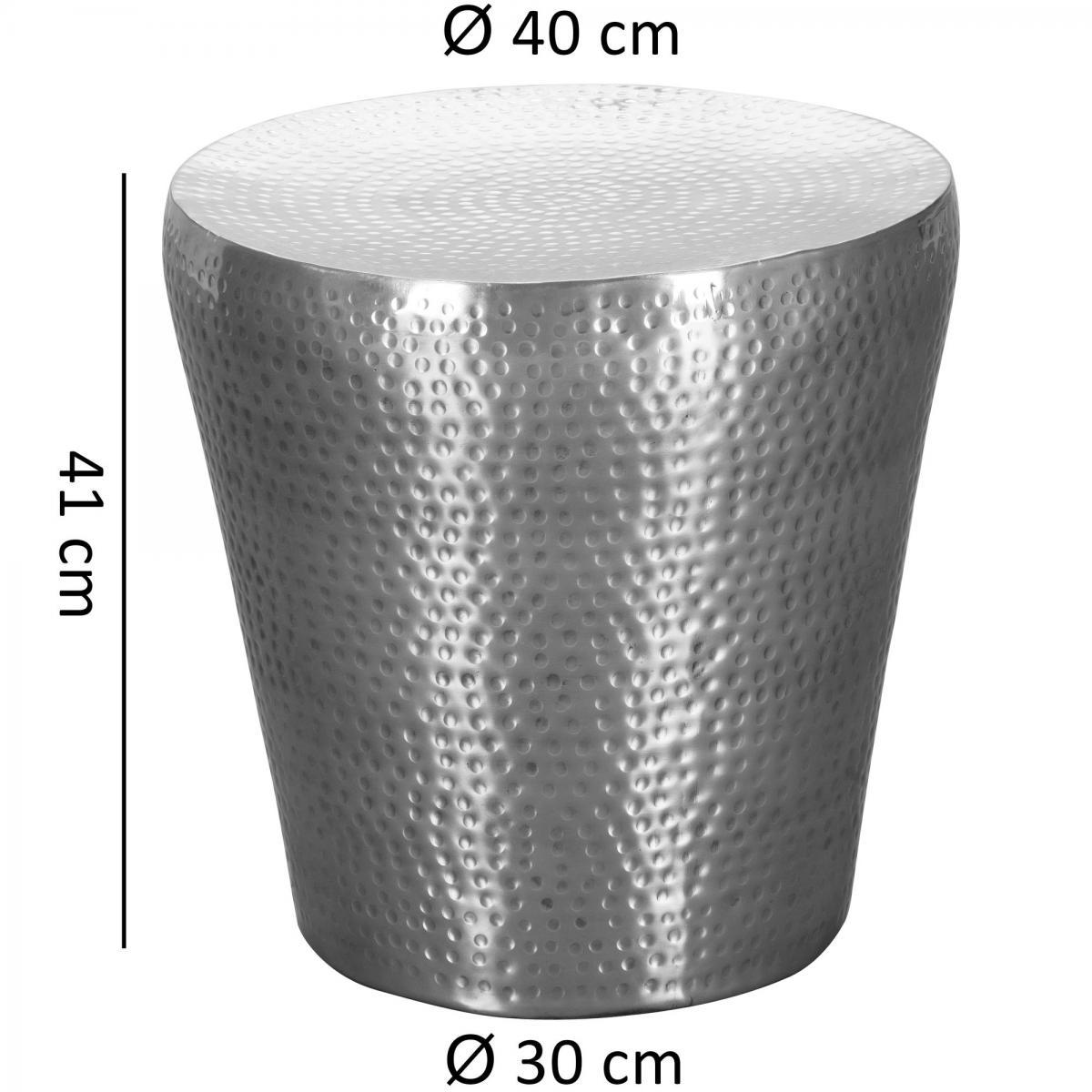 Wohnling Beistelltisch VIKRAM 41x41x41cm Silber