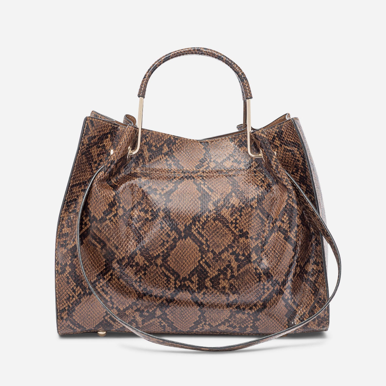 Sac à main TEXTO noir à nœud imprimé